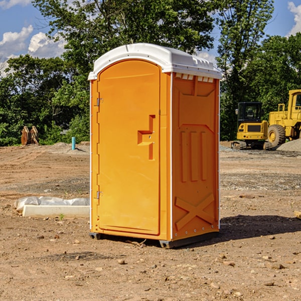 how often are the porta potties cleaned and serviced during a rental period in Bruno NE